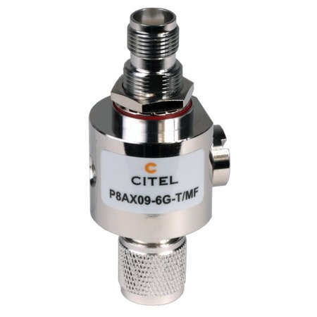 CITEL Outdoor RF Protector, Dc-6.9 Ghz, Dc Pass, 25W, Imax 20Ka, M-F Tnc Connector P8AX09-6G-T/MF